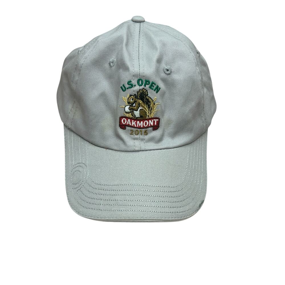 US Open Oakmont 2016 Golf Hat Cap Strapback Beige Squirrel Logo USGA